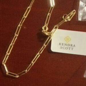 Kendra Scott Gold Paperclip Chain Necklace - Elegant Women's Jewelry